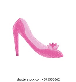 fucsia pump icon image, vector illustration design