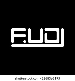 FUD letter logo creative design with vector graphic, FUD simple and modern logo.