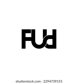 fud typography letter monogram logo design