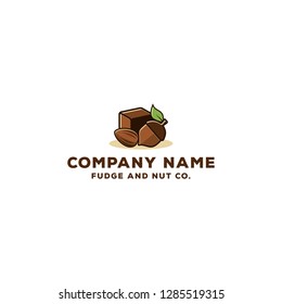 Fudge and nut logo template