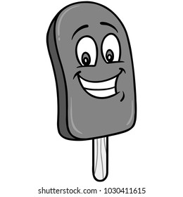 Fudge Pop Illustration - A Vector Cartoon Illustration Of A Fudge Pop Mascot.