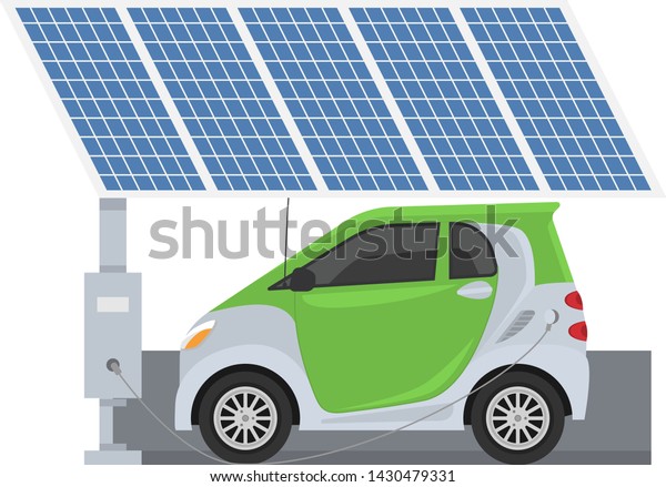 Fuel alternative vehicle vector team-car or\
gas-truck and solar-van or gasoline electricity solar station\
illustration set of bio-ethanol and hydrogen electric-car isolated\
on white background