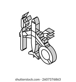 fuel analysis aircraft isometric icon vector. fuel analysis aircraft sign. isolated symbol illustration