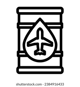 fuel analysis aircraft line icon vector. fuel analysis aircraft sign. isolated contour symbol black illustration