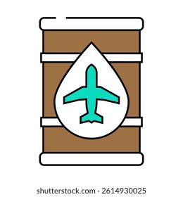 fuel analysis aircraft line icon vector. fuel analysis aircraft sign. isolated symbol illustration