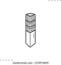 fuel assembly vector icon in outlines 