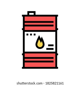fuel barrel color icon vector. fuel barrel sign. isolated symbol illustration