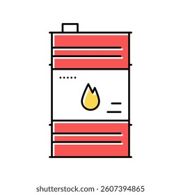 fuel barrel color icon vector. fuel barrel sign. isolated symbol illustration