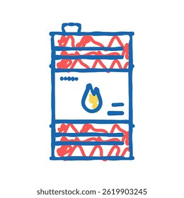 fuel barrel doodle icon sketch vector. fuel barrel sign. isolated symbol illustration