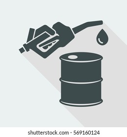 Fuel barrel flat icon