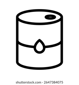Fuel barrel icon outline set sign