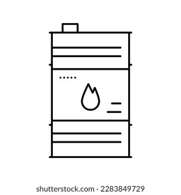 fuel barrel line icon vector. fuel barrel sign. isolated contour symbol black illustration