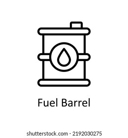 Fuel barrel vector Outline Icon Design illustration on White background. EPS 10 File