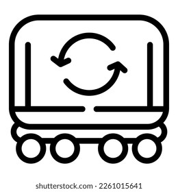 Fuel biochar icon outline vector. Renewable energy. Space station