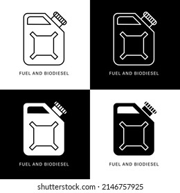 Fuel And Biodiesel Icon Cartoon. Gasoline Symbol Vector Logo