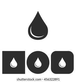 Fuel - black and white icons. Vector illustration.