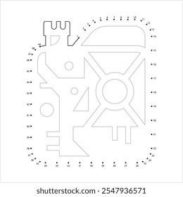 Fuel Can Icon Connect The Dots, Fuel Container, Jerrycan, Liquid Fuel, Gasoline, Gas Container Vector Art Illustration, Puzzle Game Containing A Sequence Of Numbered Dots