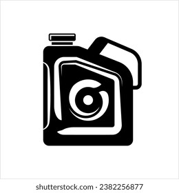 Fuel Can Icon, Fuel Container, Jerrycan, Liquid Fuel, Gasoline, Gas Container Vector Art Illustration
