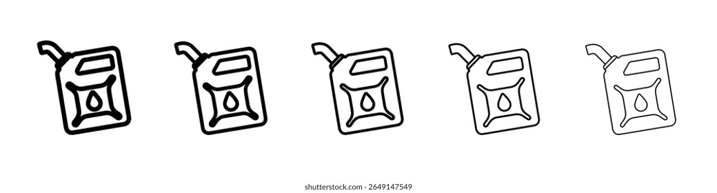 fuel can icon simple vector outline logo