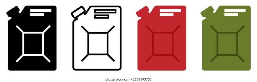 Fuel can icons. Petrol signs. Car petrol symbols. Vector illustration
