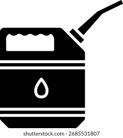 Ilustración del icono del Vector de la lata de combustible