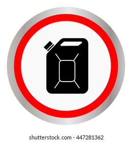 Fuel Can vector icon. Jerrycan oil.