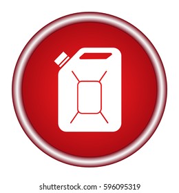 Fuel Can vector icon. Jerrycan oil. vector icon