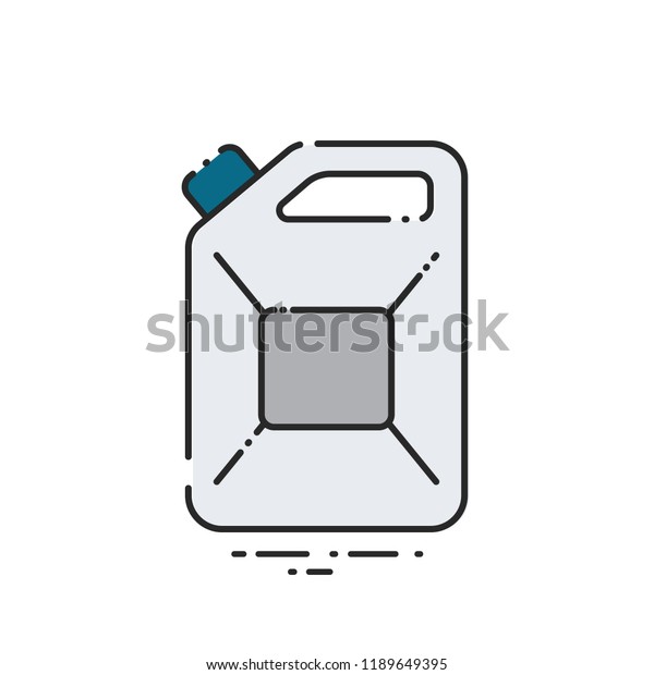 Fuel
canister. Flat abstract icon. Vector
illustration