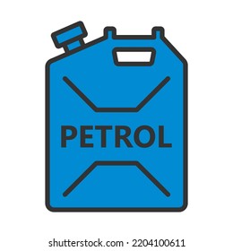 Icono del cartucho de combustible. Contorno de negrita editable con diseño de relleno de color. Ilustración vectorial.