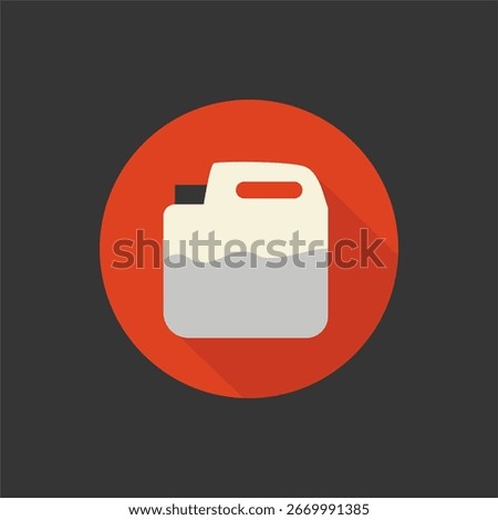 Fuel Canister Icon, Flat Vector Illustration