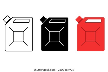 Fuel canister icon set vector
Vector set of gasoline canister icons editable