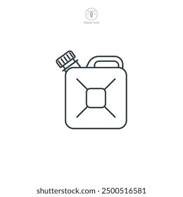 Fuel Canister icon symbol vector illustration isolated on white background