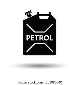 Fuel canister icon. White background with shadow design. Vector illustration.