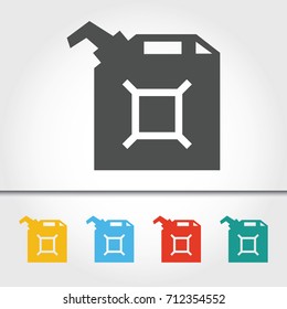 Fuel Canister Single Icon Vector Illustration 