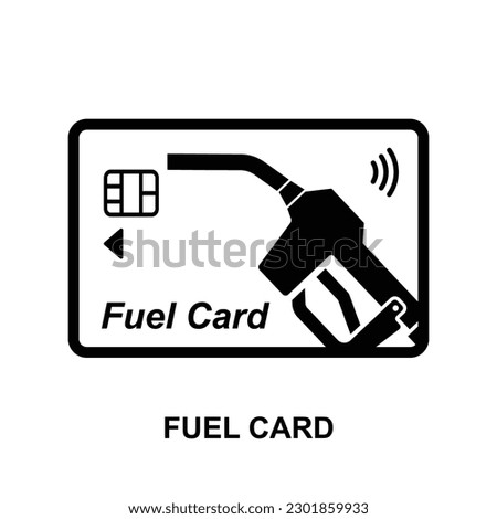 Fuel card card icon isolated on background  vector illustration.