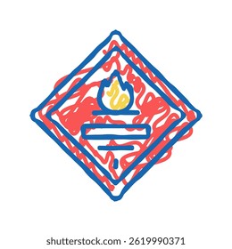 fuel carrying truck doodle icon sketch vector. fuel carrying truck sign. isolated symbol illustration