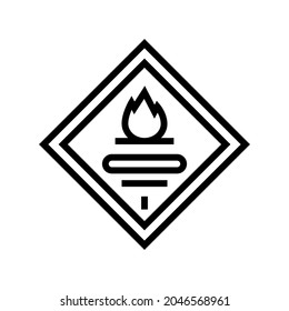 fuel carrying truck line icon vector. fuel carrying truck sign. isolated contour symbol black illustration