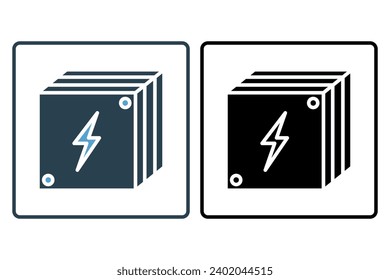 fuel cell icon. icon related with energy and technological development . solid icon style. Simple vector design editable
