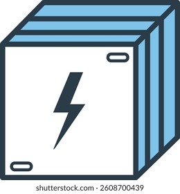fuel cell icon. icon related with energy and technological development . isolated on white background . flat line icon in trendy style. Simple design  
