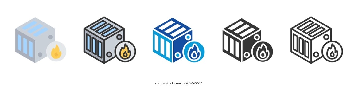 fuel cell icon set multi style various collection