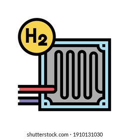 fuel cells hydrogen color icon vector. fuel cells hydrogen sign. isolated symbol illustration