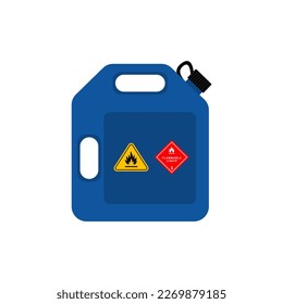 fuel container flat design vector illustration. icon for gasoline, kerosene, diesel, petroleum, petrol