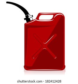 Fuel container or gas can. vector