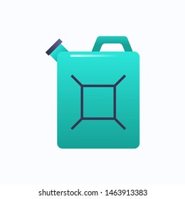 fuel container jerrycan icon canister for gasoline diesel gas flat white background