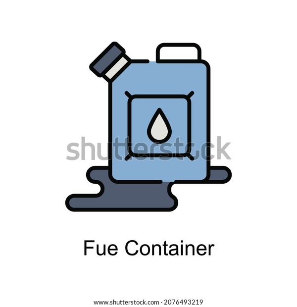 Fuel Container vector fill outline icon.\
Illustration style EPS 10 file\
format