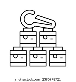 fuel cooking line icon vector. fuel cooking sign. isolated contour symbol black illustration