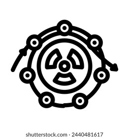 fuel cycle nuclear energy line icon vector. fuel cycle nuclear energy sign. isolated contour symbol black illustration