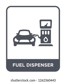 fuel dispenser icon vector on white background, fuel dispenser trendy filled icons from Transportation collection, fuel dispenser simple element illustration