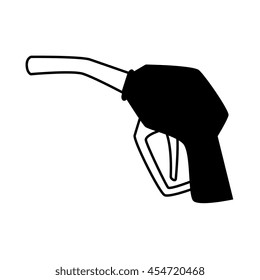 fuel dispenser machine black and white colors isolated flat icon