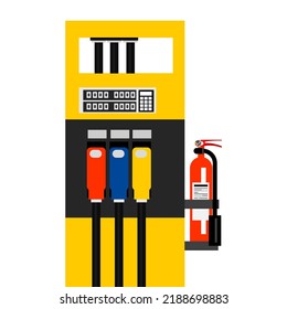 The Fuel Dispenser Pump Illustration On Isolated Background.